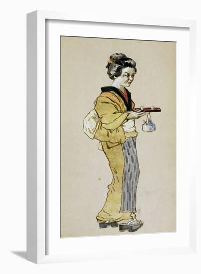 Costume Sketch for Role of Suzuki in First Act of Opera Madame Butterfly, 1904-Giacomo Puccini-Framed Giclee Print