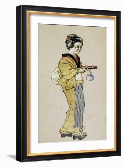 Costume Sketch for Role of Suzuki in First Act of Opera Madame Butterfly, 1904-Giacomo Puccini-Framed Giclee Print