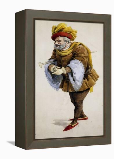 Costume Sketch-Adolfo Hohenstein-Framed Premier Image Canvas