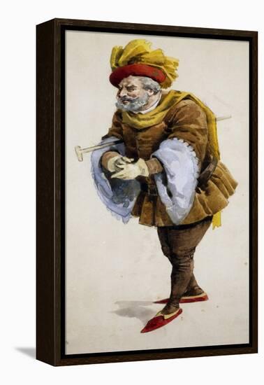 Costume Sketch-Adolfo Hohenstein-Framed Premier Image Canvas