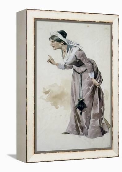 Costume Sketch-Adolfo Hohenstein-Framed Premier Image Canvas