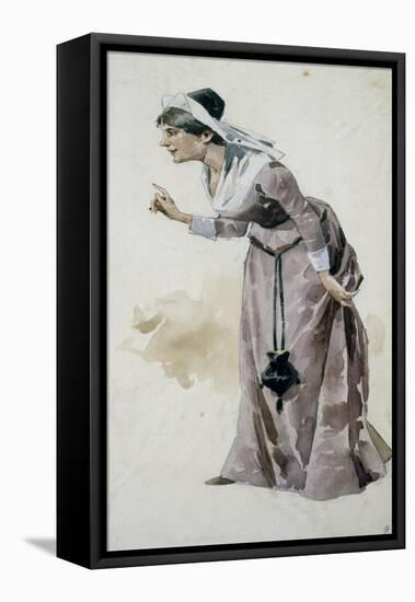 Costume Sketch-Adolfo Hohenstein-Framed Premier Image Canvas