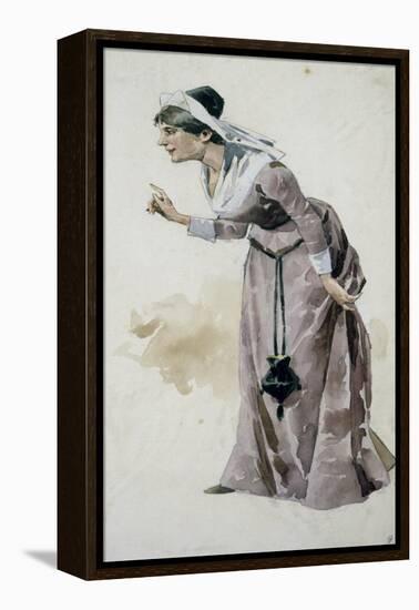 Costume Sketch-Adolfo Hohenstein-Framed Premier Image Canvas