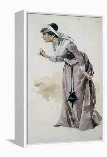 Costume Sketch-Adolfo Hohenstein-Framed Premier Image Canvas