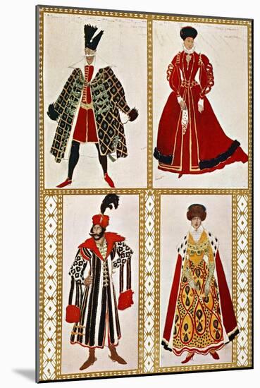 Costume Sketches-Leon Bakst-Mounted Giclee Print