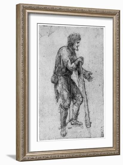 Costume Study, Late 15th or Early 16th Century-Leonardo da Vinci-Framed Giclee Print