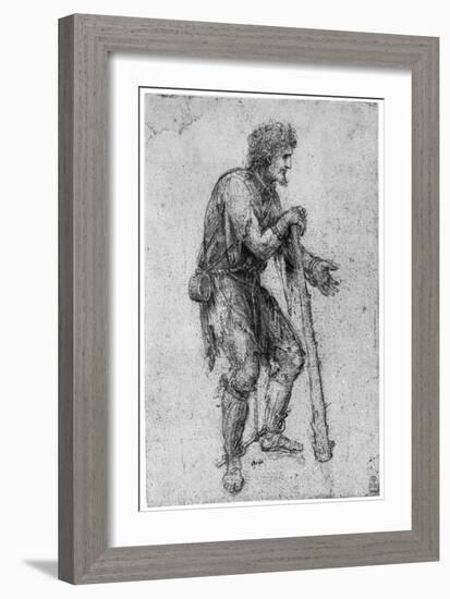 Costume Study, Late 15th or Early 16th Century-Leonardo da Vinci-Framed Giclee Print