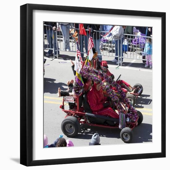 Costumed On Go Carts For Mardi Gras-Carol Highsmith-Framed Art Print