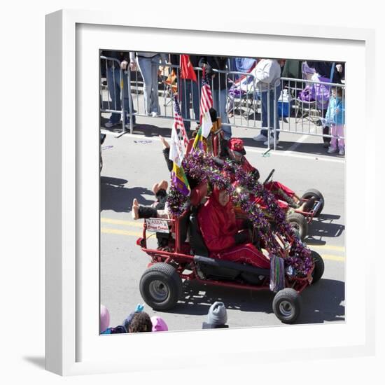 Costumed On Go Carts For Mardi Gras-Carol Highsmith-Framed Art Print