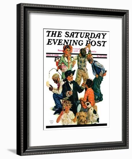 "Costumes for Play," Saturday Evening Post Cover, November 17, 1928-Eugene Iverd-Framed Giclee Print