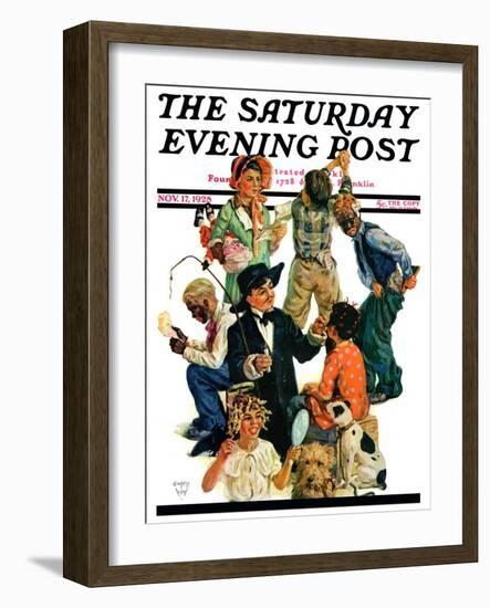 "Costumes for Play," Saturday Evening Post Cover, November 17, 1928-Eugene Iverd-Framed Giclee Print