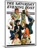 "Costumes for Play," Saturday Evening Post Cover, November 17, 1928-Eugene Iverd-Mounted Giclee Print