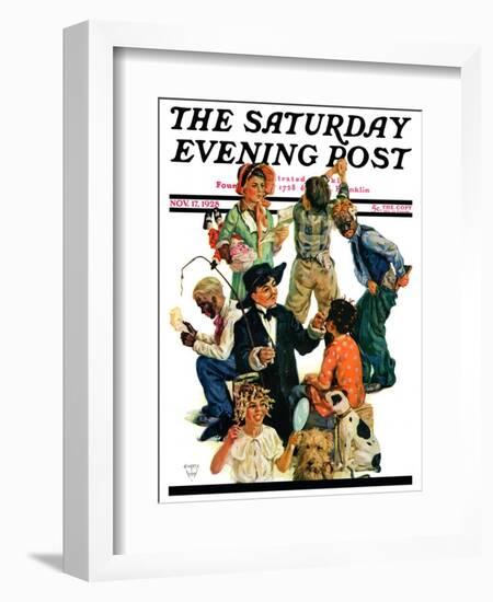 "Costumes for Play," Saturday Evening Post Cover, November 17, 1928-Eugene Iverd-Framed Giclee Print