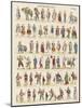 Costumes mexicains. Costumes chinois-null-Mounted Giclee Print