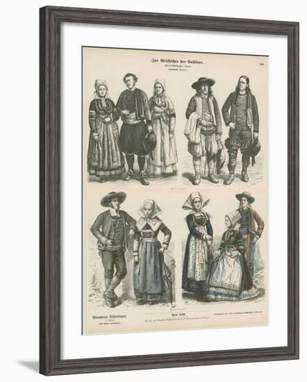 Costumes of Brittany, Late 19th Century-null-Framed Giclee Print