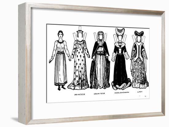 'Costumes of Men and Women as Worn in the Period When Henry V Reigned', c1934-Unknown-Framed Giclee Print