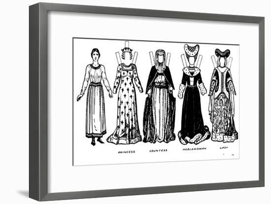'Costumes of Men and Women as Worn in the Period When Henry V Reigned', c1934-Unknown-Framed Giclee Print