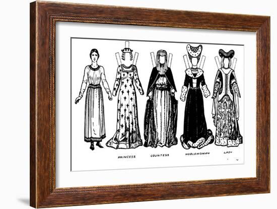 'Costumes of Men and Women as Worn in the Period When Henry V Reigned', c1934-Unknown-Framed Giclee Print