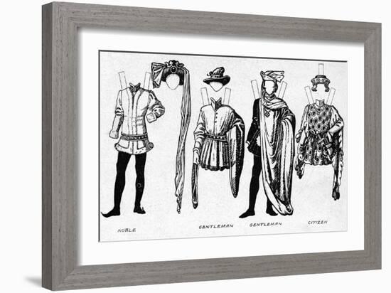 'Costumes of Men and Women as Worn in the Period When Henry V Reigned', c1934-Unknown-Framed Giclee Print