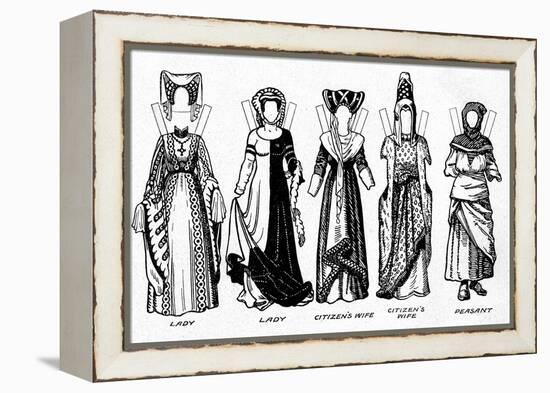 'Costumes of Men and Women as Worn in the Period When Henry V Reigned', c1934-Unknown-Framed Premier Image Canvas