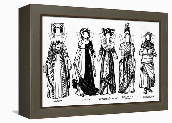 'Costumes of Men and Women as Worn in the Period When Henry V Reigned', c1934-Unknown-Framed Premier Image Canvas