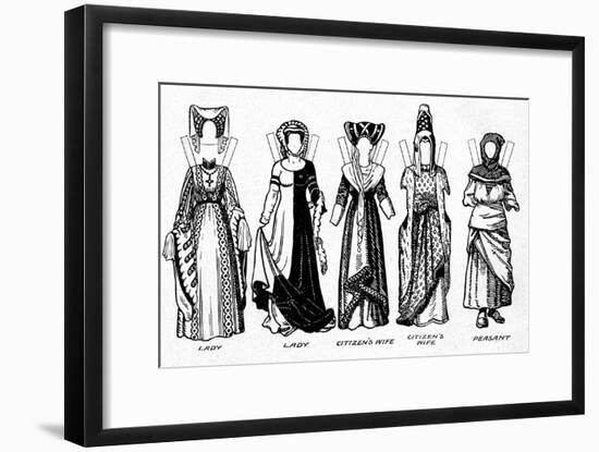 'Costumes of Men and Women as Worn in the Period When Henry V Reigned', c1934-Unknown-Framed Giclee Print