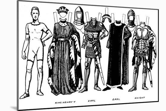 'Costumes of Men and Women as Worn in the Period When Henry V Reigned', c1934-Unknown-Mounted Giclee Print