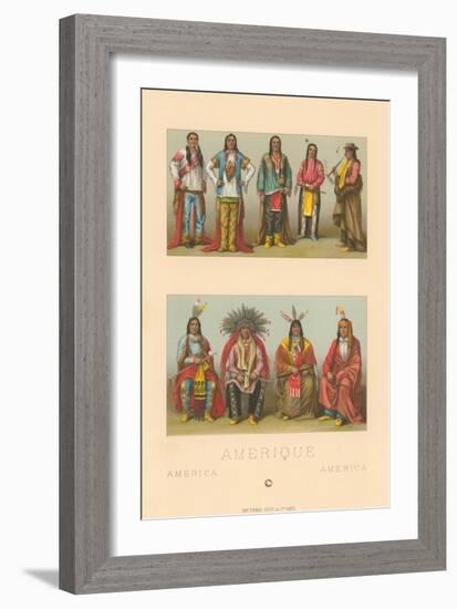 Costumes of Native America-null-Framed Art Print
