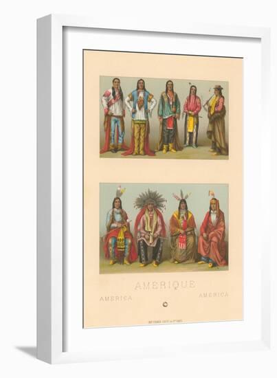 Costumes of Native America-null-Framed Art Print