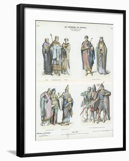 Costumes of the 11th Century-null-Framed Giclee Print