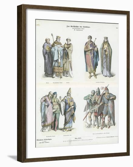 Costumes of the 11th Century-null-Framed Giclee Print