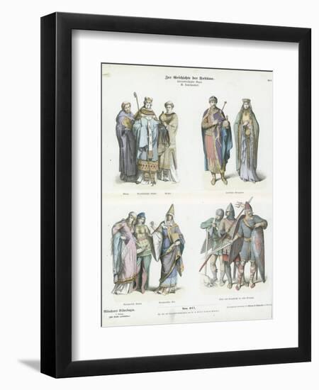 Costumes of the 11th Century-null-Framed Giclee Print