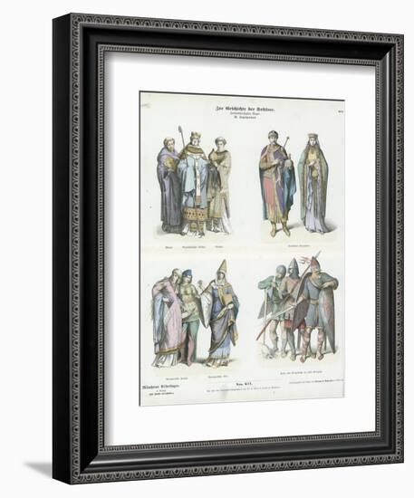 Costumes of the 11th Century-null-Framed Giclee Print