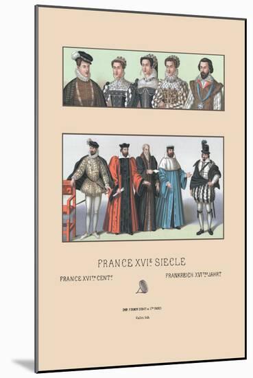 Costumes of the French Magistrate, Sixteenth Century-Racinet-Mounted Art Print