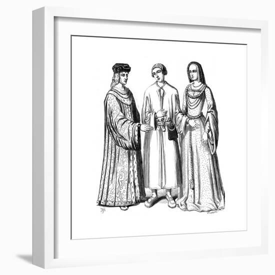 Costumes of the Period of King Louis XII of France, 15th Century-Dumont-Framed Giclee Print