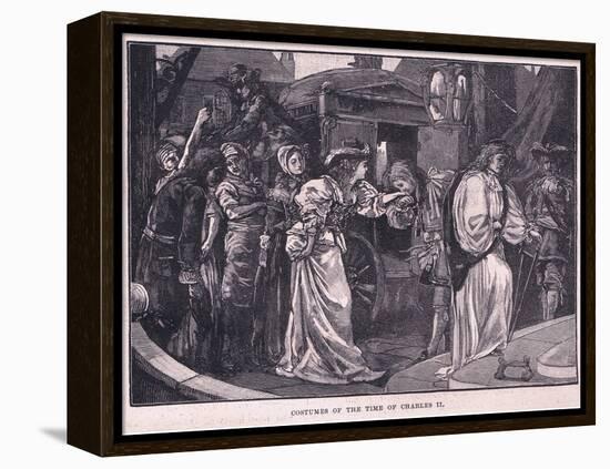 Costumes of the Time of Charles II-Paul Hardy-Framed Premier Image Canvas