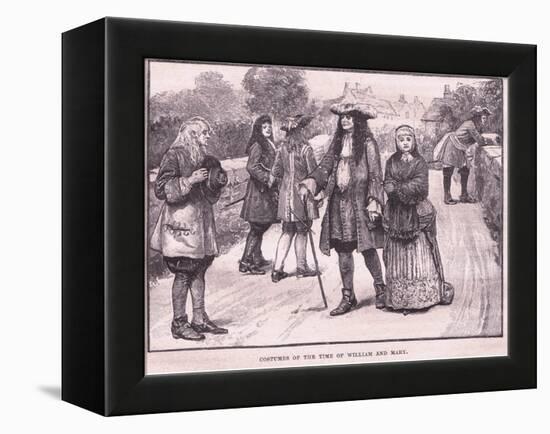 Costumes of the Time of William and Mary Ad 1694-William Barnes Wollen-Framed Premier Image Canvas