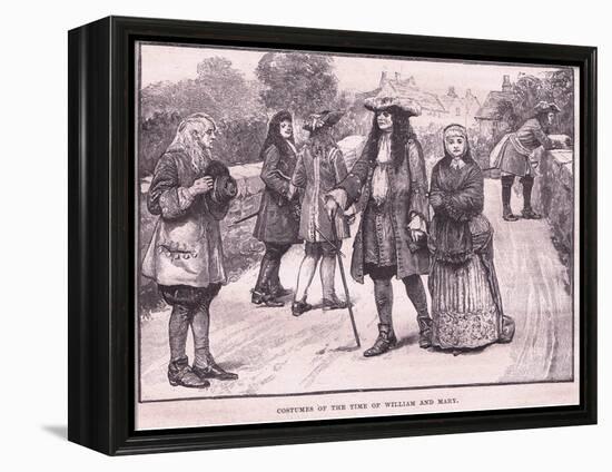 Costumes of the Time of William and Mary Ad 1694-William Barnes Wollen-Framed Premier Image Canvas