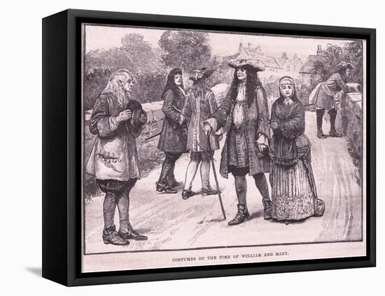 Costumes of the Time of William and Mary Ad 1694-William Barnes Wollen-Framed Premier Image Canvas