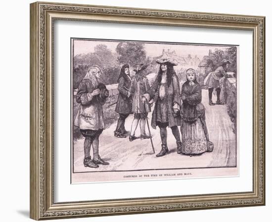 Costumes of the Time of William and Mary Ad 1694-William Barnes Wollen-Framed Giclee Print