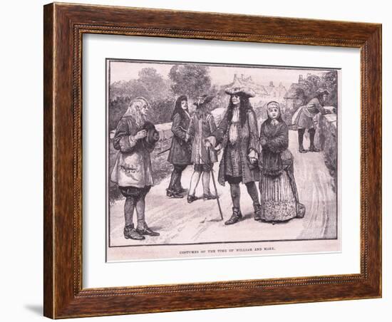 Costumes of the Time of William and Mary Ad 1694-William Barnes Wollen-Framed Giclee Print