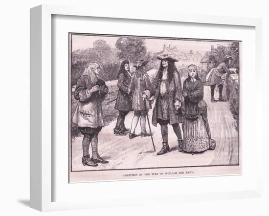 Costumes of the Time of William and Mary Ad 1694-William Barnes Wollen-Framed Giclee Print