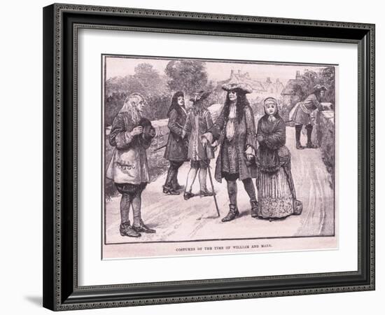 Costumes of the Time of William and Mary Ad 1694-William Barnes Wollen-Framed Giclee Print