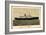 Cosulich Line, M.S. Saturnia, Vulcania, Dampfschiff-null-Framed Giclee Print