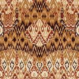 Patchwork Ethnic Bohemian Arabesque Pattern Print. Seamless Zigzag Geometric Ornament Abstract Back-Cosveta-Art Print