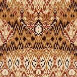 Patchwork Ethnic Bohemian Arabesque Pattern Print. Seamless Zigzag Geometric Ornament Abstract Back-Cosveta-Framed Premium Giclee Print