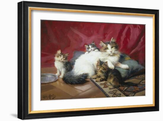 Cosy Family-Leon Charles Huber-Framed Giclee Print