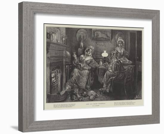 Cosy Old Maids' Christmas-Frederick Barnard-Framed Giclee Print