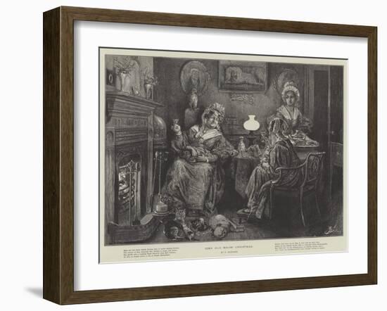 Cosy Old Maids' Christmas-Frederick Barnard-Framed Giclee Print