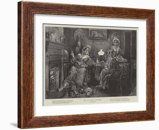 Cosy Old Maids' Christmas-Frederick Barnard-Framed Giclee Print